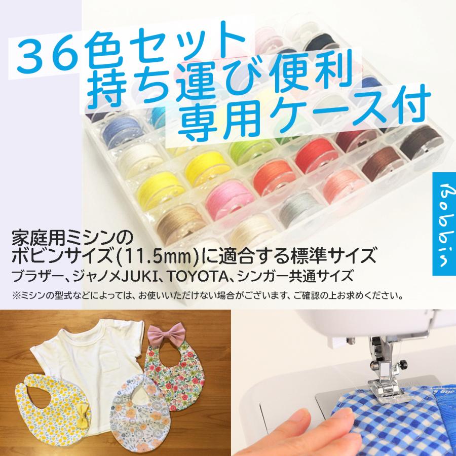 ミシン糸 セット ソーイングセット 手縫い糸 刺繍糸 ボビン糸 ハンドメイド 収納 ケース 種類 常備糸｜bluegem｜07