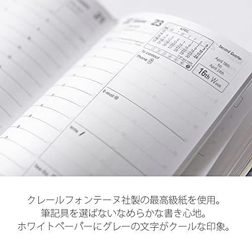 22年 4月始まり 手帳 クオバディス ウィークリー ダイアリー ビジネス ４ 週間バーチカル A6変型 文庫本サイズ 10 15cm ホワイト 国内初の直営店