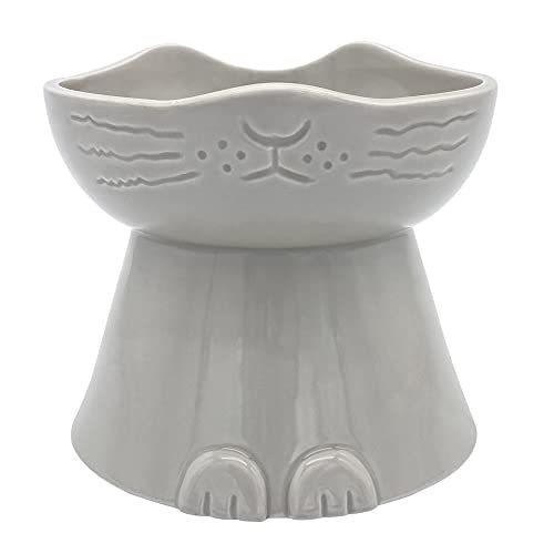 nnma(んーま)】日本製 脚付 フードボウル ぐれー 猫 食器 【美濃焼 食