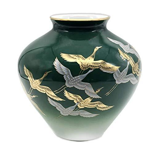 香蘭社 花瓶 鶴の舞 緑 大 1141-NB7(10036円)