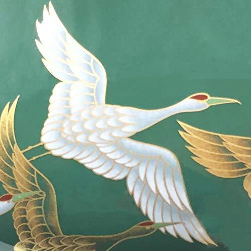 香蘭社 花瓶 鶴の舞 緑 大 1141-NB7 