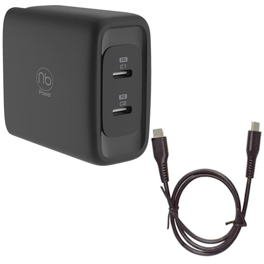 (nb)Power 最大45W PD対応 急速充電セット 2ポート充電器 1個 + Type C to Cケーブル 1本セット MAX45C2