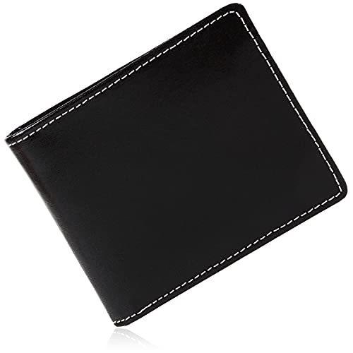 MURA 財布 イタリアンレザー フルグレインレザー メンズ 二つ折り スキミング防止 本革 (イタリアン/ブラック) | 