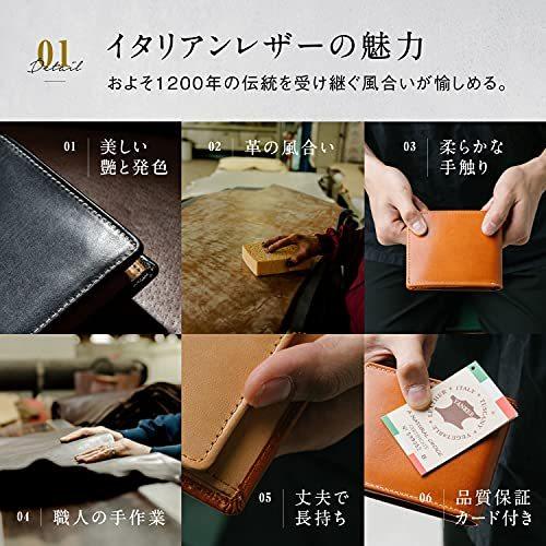 MURA 財布 イタリアンレザー フルグレインレザー メンズ 二つ折り スキミング防止 本革 (イタリアン/ブラック) |  | 02