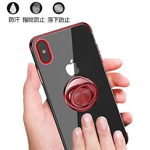 iPhone 12 Mini ケース リング付き クリア 透明 TPU 耐衝撃 車載