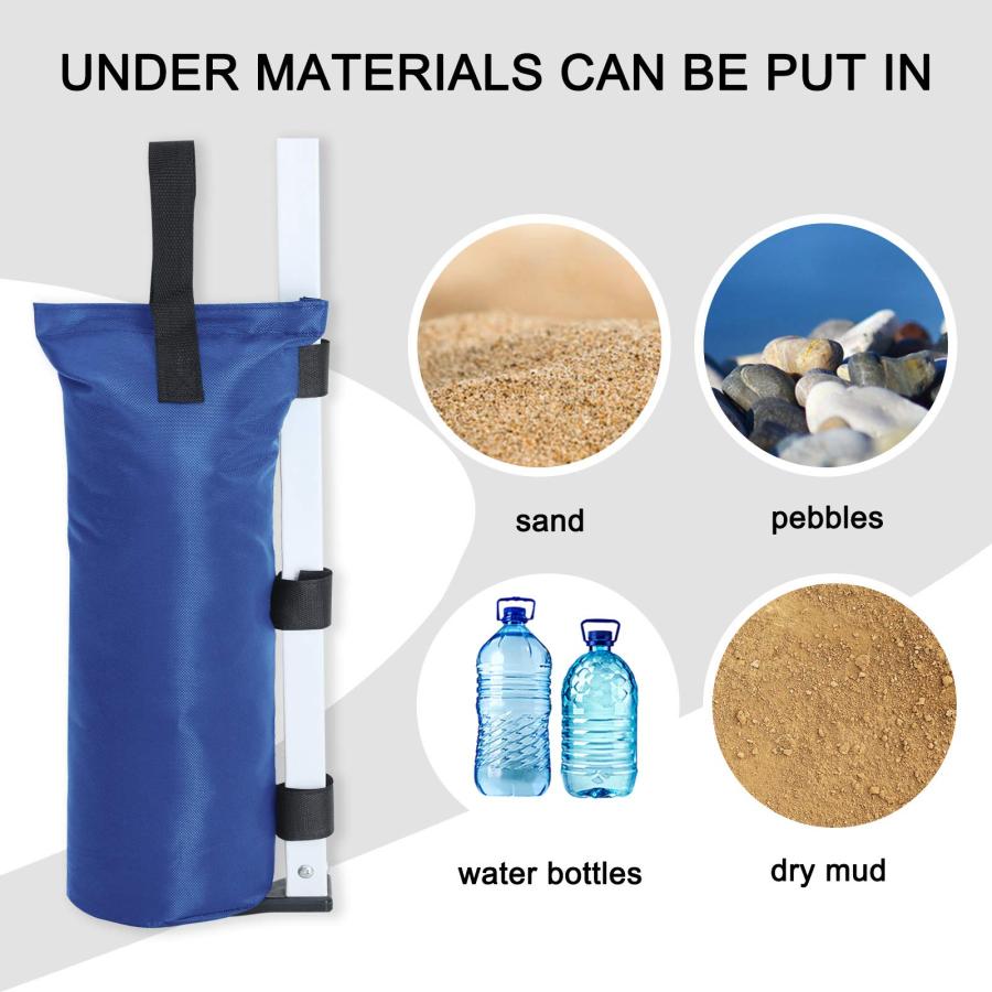 マスターキャノピー（MASTERCANOPY）ウエイトバッグ 砂袋 重り 重し袋 タープテント用 固定用 総容量50KG 4個1セット（ブルー） |  | 03