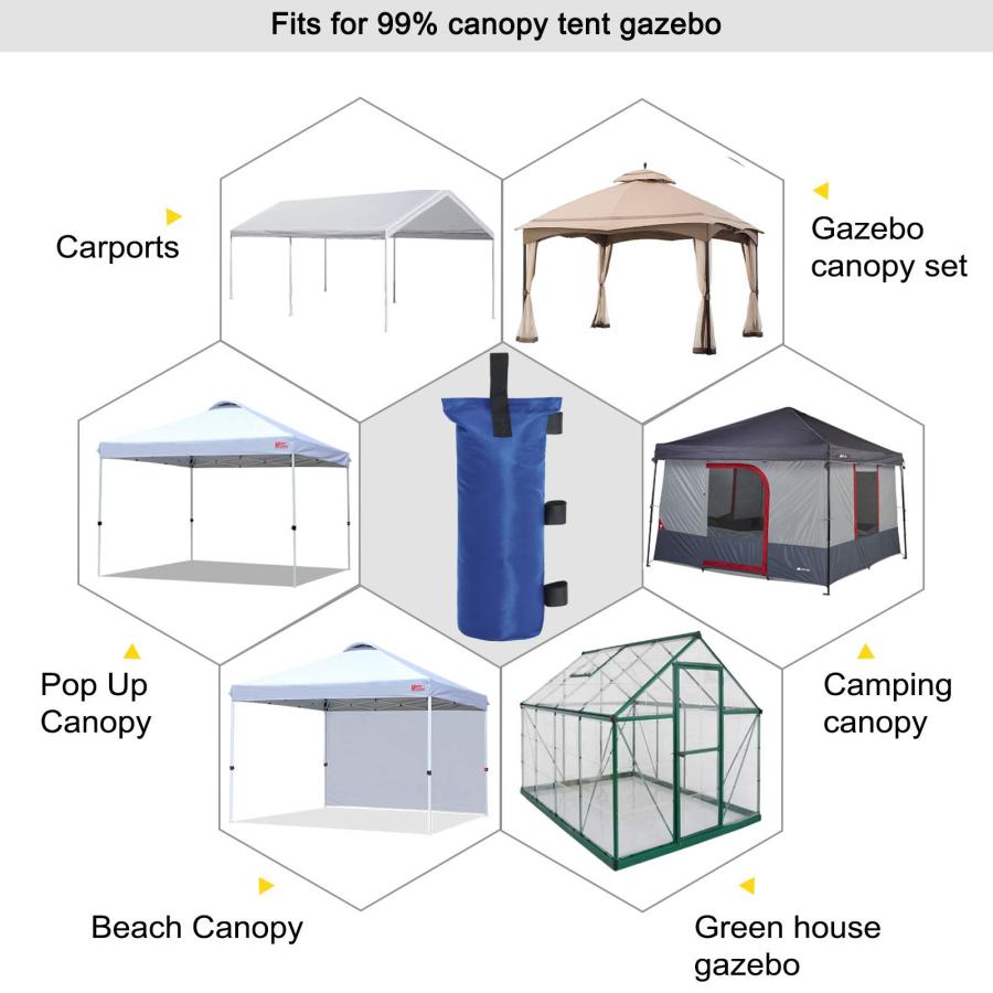 マスターキャノピー（MASTERCANOPY）ウエイトバッグ 砂袋 重り 重し袋 タープテント用 固定用 総容量50KG 4個1セット（ブルー） |  | 04