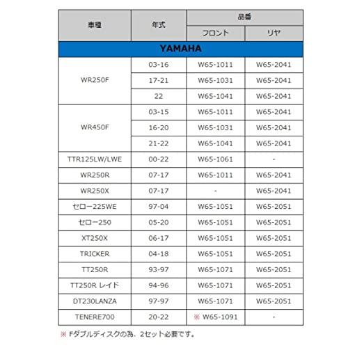 ZETA ジグラムパッド ダートシンタード ヤマハ セロー225WE(F),セロー250(F),トリッカー(F) フロント用｜bluehawaii｜04