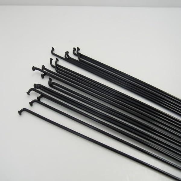 HOSHI SPOKES(ホシスポーク) #14 ステンレススポーク プレーン BLK 283mm 18本入り 真鍮ニップル付属 | 