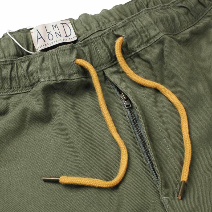 【未使用】Almond Surfboards & Design アーモンド サーフボードデザイン テーパード イージーパンツ M オリーブ OZ2153 メンズ ALMOND（アーモンド） イージーパンツ メンズ ブランド おしゃれ