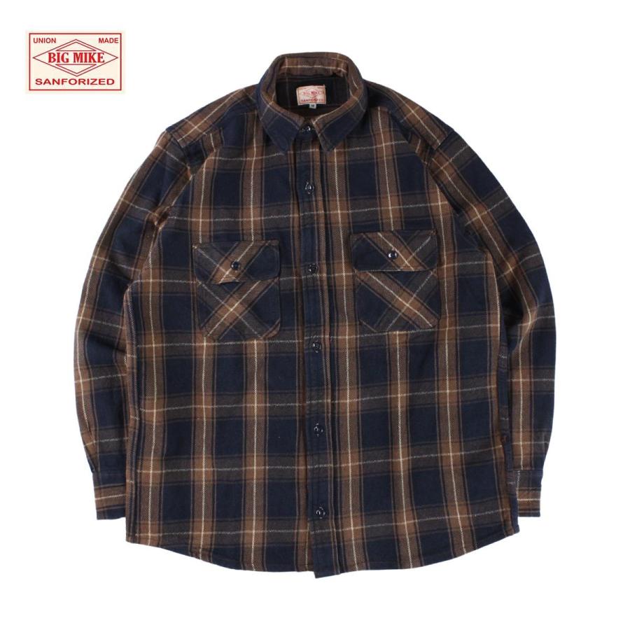 新作人気 おしゃれ 厚手 長袖 メンズ ブランド ネルシャツ ビッグマイク フランネルシャツ 茶 紺 アメカジ カジュアル ワークシャツ チェックシャツ シャツ 長袖 サイズ L Panero Shop