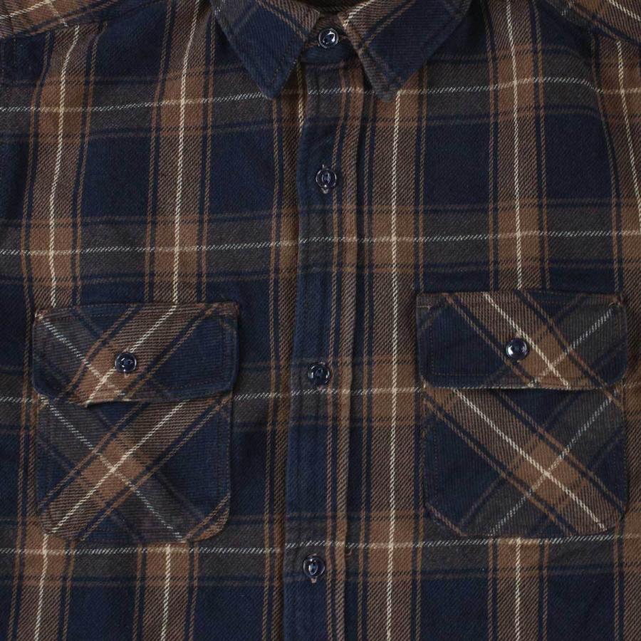新作人気 おしゃれ 厚手 長袖 メンズ ブランド ネルシャツ ビッグマイク フランネルシャツ 茶 紺 アメカジ カジュアル ワークシャツ チェックシャツ シャツ 長袖 サイズ L Panero Shop
