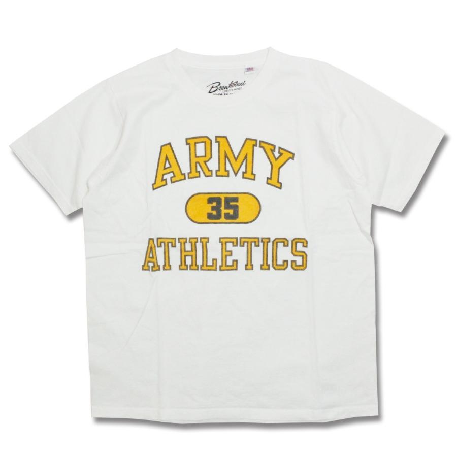 Tシャツ メンズ 半袖 アメカジ ホワイト Brentwood ブレントウッド WHITE アメリカ製 USA レディース ユニセックス ATHLETICS｜blueism-y