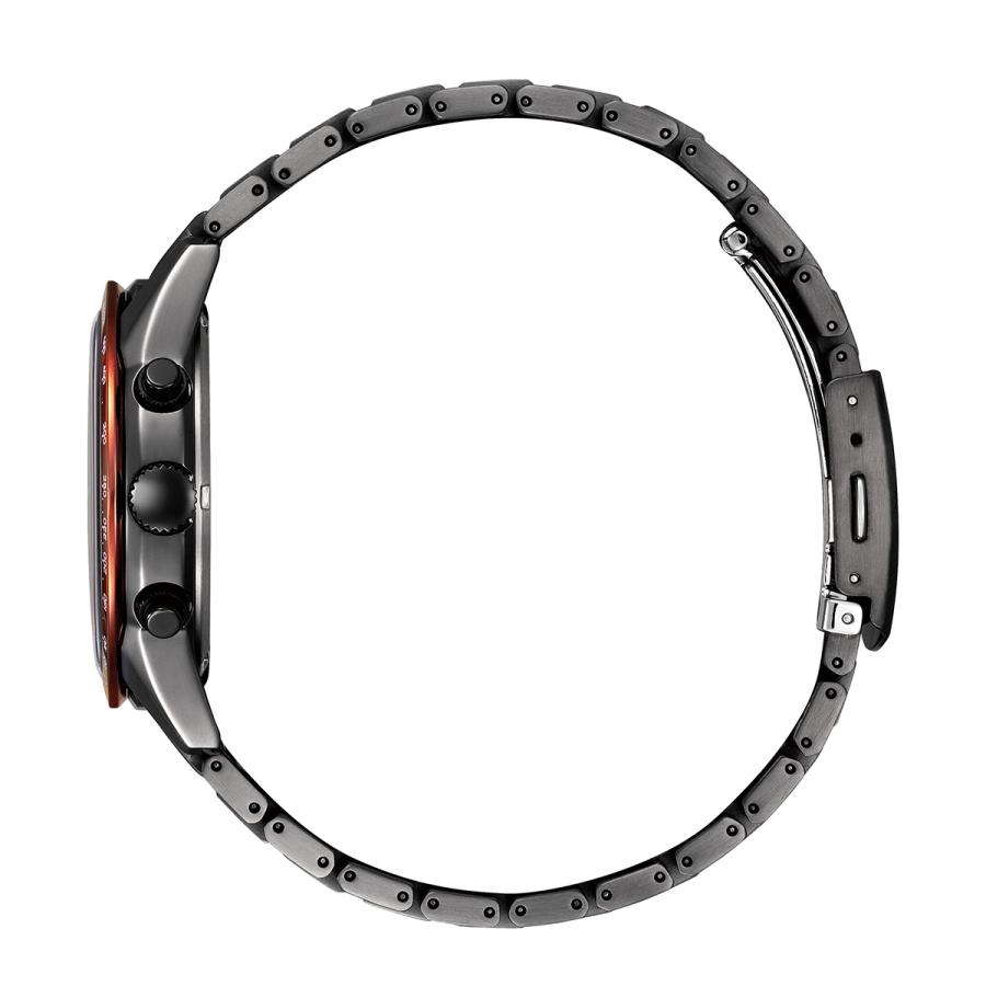シチズン 腕時計 メンズ 高級 シチズンコレクション おしゃれ ブランド 時計 39.5mm エコドライブ 丸型 クロノグラフ アラーム 黒の画像