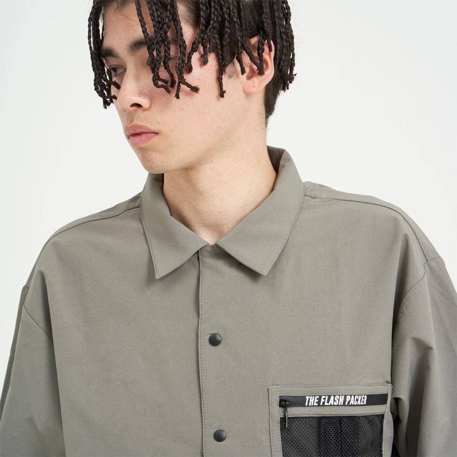 【未使用XL】FR2GOLF 半袖　オープンカラーシャツ　カーキ phenix（プラスフェニックス） シャツ 「SHIPS別注」+phenix:「撥水