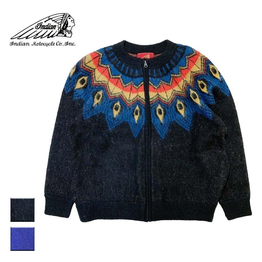 INDIAN カーディガン ジップ ブランド おしゃれ メンズ レディース  