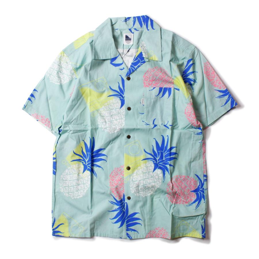 数量限定セール シャツ オープンシャツ オフショア ブランド メンズ アロハシャツ カリフォルニア パイナップル柄 柄シャツ 開襟 半袖シャツ 半袖 サーフブランド サーフ おしゃれ 総柄 アロハ パイナップル シャツ カジュアルシャツ