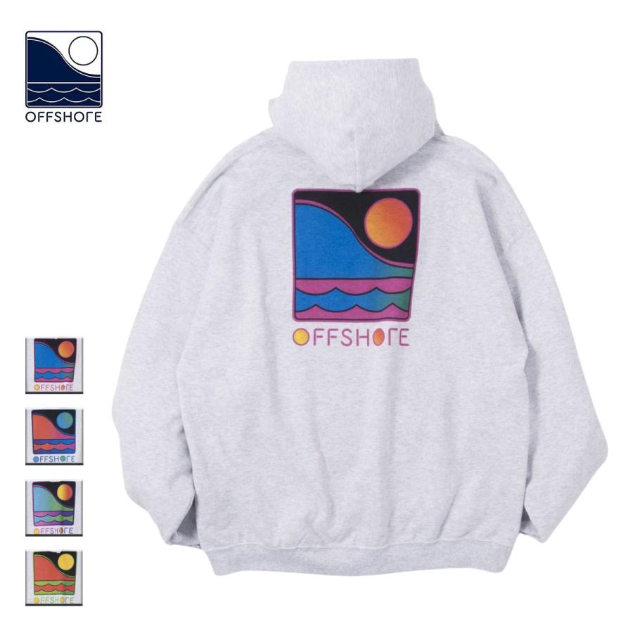 SURF ロゴ入り ヘンリーネック パーカー アイボリー×パープル SURF ロゴ入り ヘンリーネック パーカー アイボリー×パープル