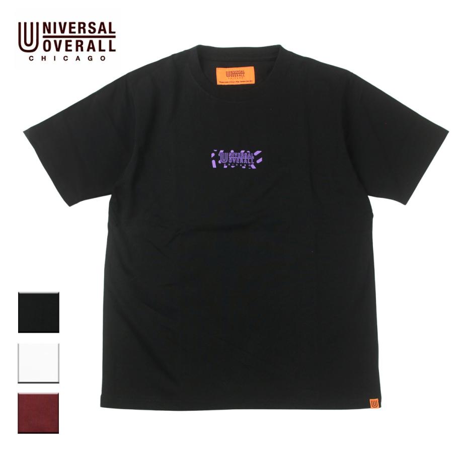 ユニバーサルオーバーオール Tシャツ メンズ 半袖 ブランド おしゃれ レディース ブランドロゴ イラスト バックプリント 黒 白 ワインレッド Uvs U C Blueism 通販 Yahoo ショッピング