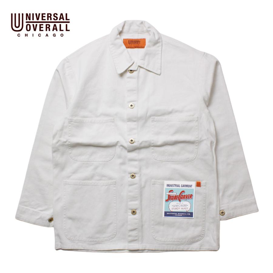 最終価格USA製UNIVERSAL OVERALL カバーオール L 白タグ UNIVERSAL OVERALL（ユニバーサルオーバーオール） カバーオール