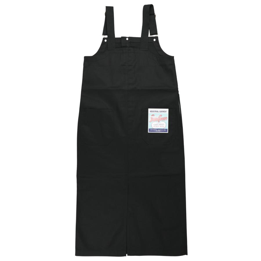 UNIVERSAL OVERALL サロペットスカート　黒 UNIVERSAL OVERALL（ユニバーサルオーバーオール） ジャンパースカート