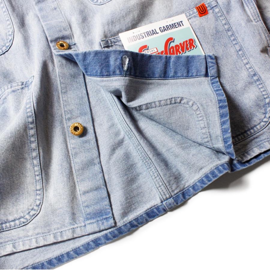 ユニバーサルオーバーオール　デニムジャケット UNIVERSAL OVERALL デニムジャケット gジャン 「UNIVERSAL