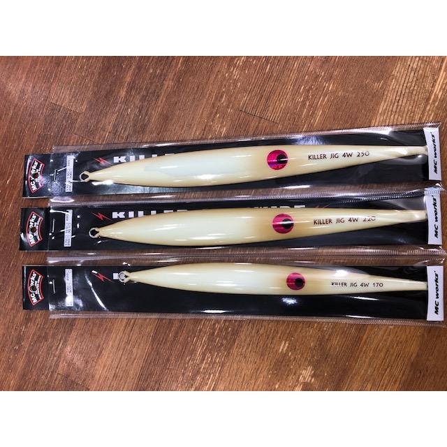 MCワークス　KILLER 4 ７本セット180、210、240g(新品２本) MC Works'（MCワークス） KILLER JIG 4 WIDE 250g スクイットグロー