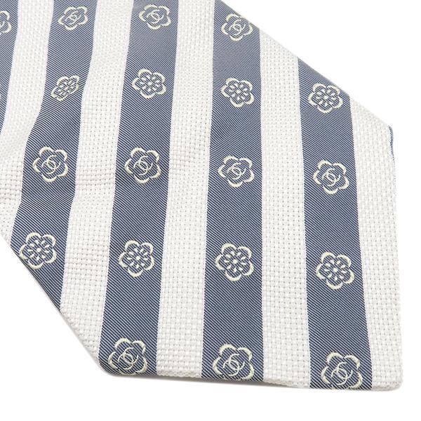 CHANEL ネクタイ グレー　正規品 CHANEL（シャネル） ネクタイ CHANELココマーク 10cm シルク グレー