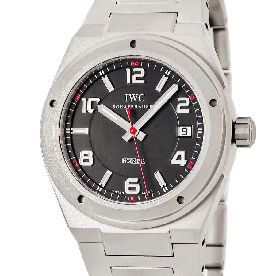 IWC(INTERNATIONAL WATCH CO) 腕時計 インヂュニア IW322702 メンズ チタン/AMG 黒 インヂュニア 【3年保証】 IWC AMG IW322702 OH済 コラボ ブラック 黒