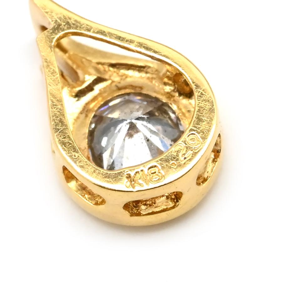 ペンダントトップ ダイヤモンド 0.29ct ゴールド ブリリアントカット 750 18K ネックレストップ ペンダントヘッド_3