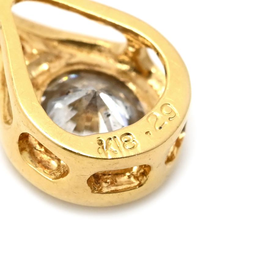 ペンダントトップ ダイヤモンド 0.29ct ゴールド ブリリアントカット 750 18K ネックレストップ ペンダントヘッド_4
