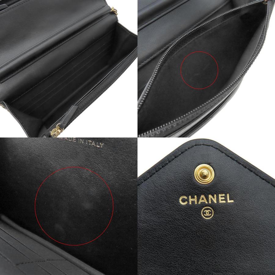 CHANEL（シャネル） チェーンウォレット シェブロン Vステッチ レザー