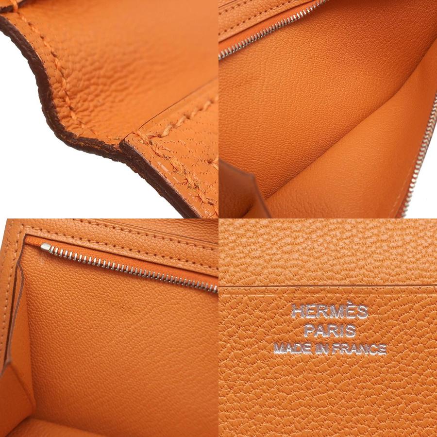 ✨新品同様✨HERMESベアンスフレ❤️二折長財布♪オレンジ ✨ エルメス(HERMES) ベアンスフレ 二つ折り長財布 R刻印 ヴォーエプソン