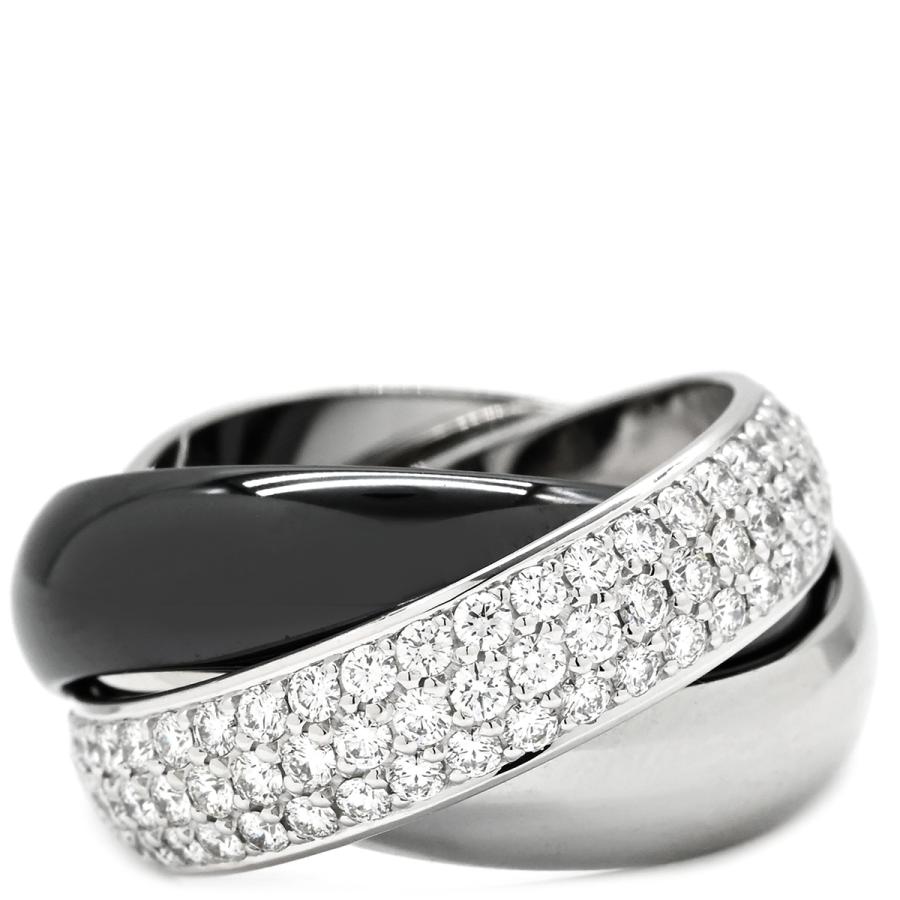【2026年1月新品購入】カルティエセラミック/K18WGリングトリニティ55号 TRINITY（Cartier） カルティエ リング 指輪 トリニティ XL