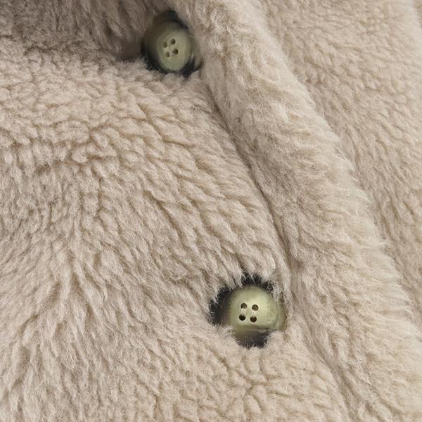 マックスマーラ コート テディベア ケープ アルパカ ベージュ SM