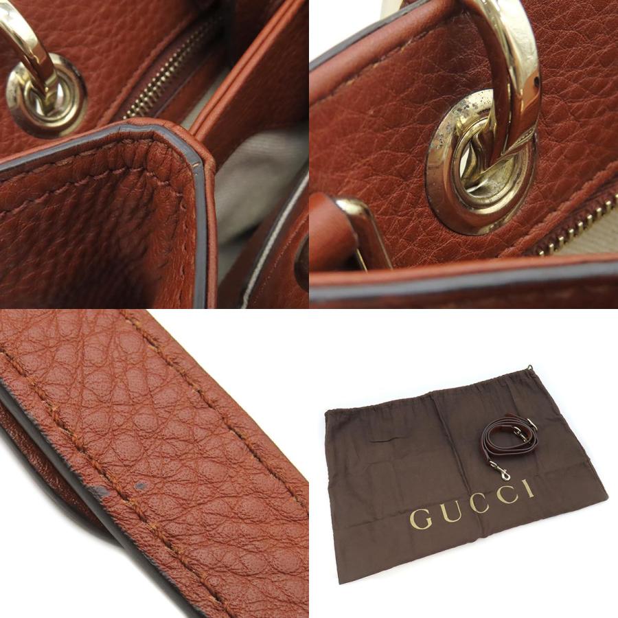 GUCCI（グッチ） 2WAYバッグ バンブーショッパー レザー ブラウン