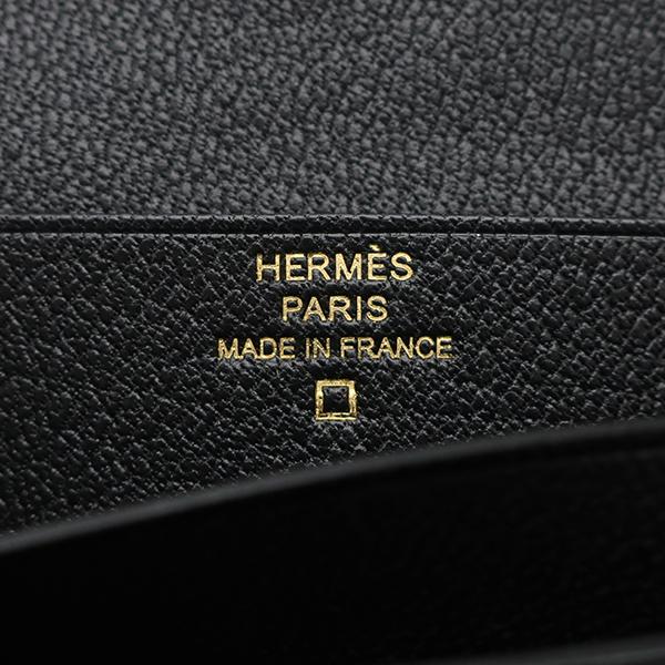 HERMES（エルメス） 長財布 ベアンスフレ アリゲーターマット ブラック