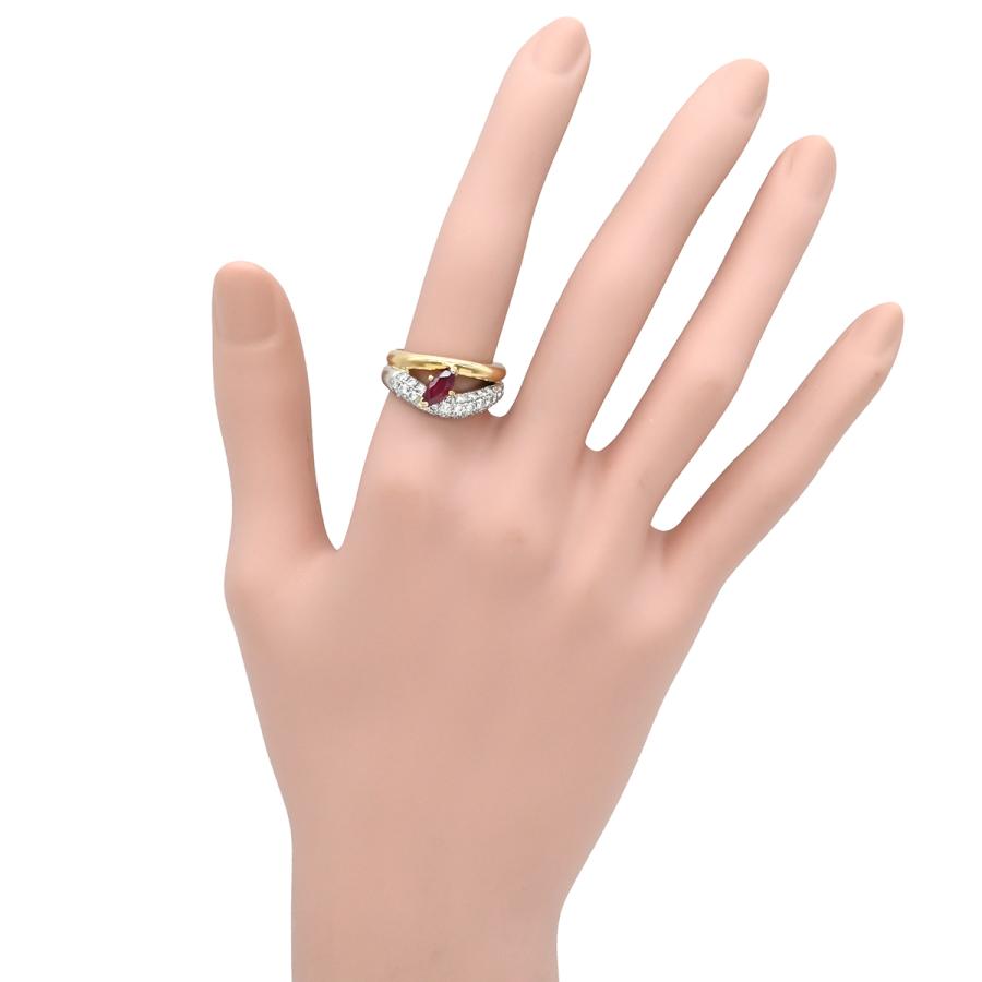 ミラショーン リング 指輪 ルビー ダイヤモンド コンビ Pt900 ゴールド 