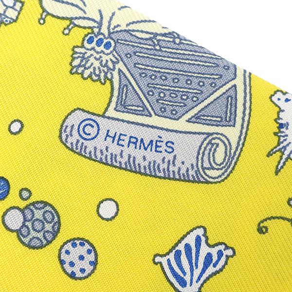 HERMES（エルメス） スカーフ ツイリー シルク イエロー 【LA FOLLE