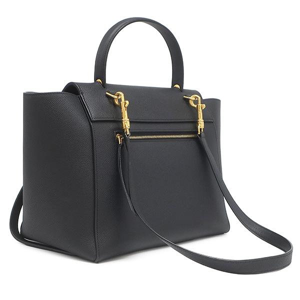 CELINE（セリーヌ）ハンド/ショルダーバッグ（2way、ブラック） CELINE（セリーヌ） 2WAYバッグ ベルトバッグ ミニ レザー ブラック