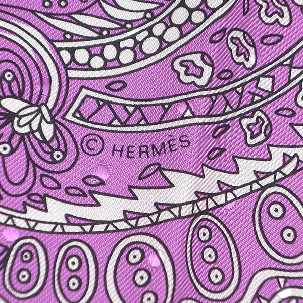 HERMES（エルメス） スカーフ カレ55 シルク パープル 【Le Jardin de