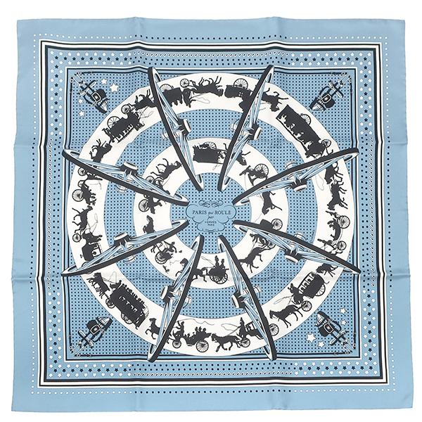 HERMES（エルメス） スカーフ カレ55 シルク ブルー 新品 未使用