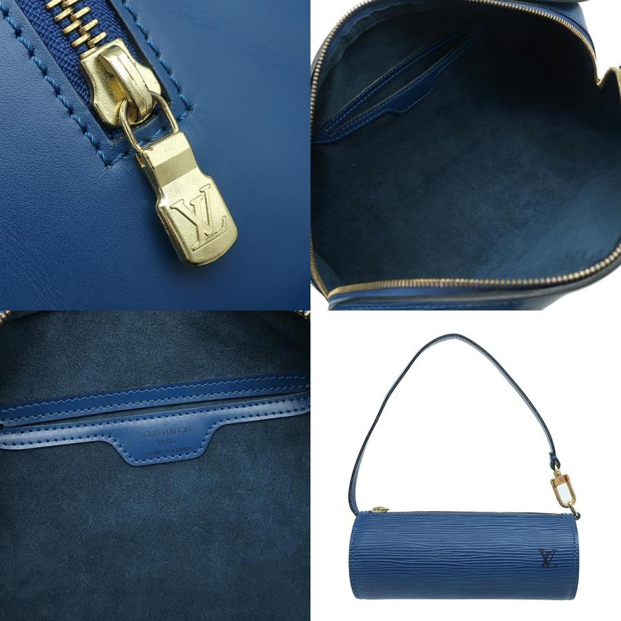 スフロ ルイヴィトン ハンドバッグ エピレザー M52225 青 ミニボストン