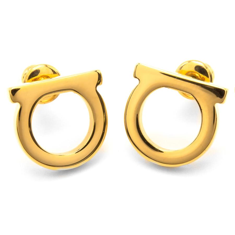 美品 フェラガモ ガンチーニ ゴールド ピアス シンプル Ferragamo FERRAGAMO フェラガモ ピアス アクセサリー レディース