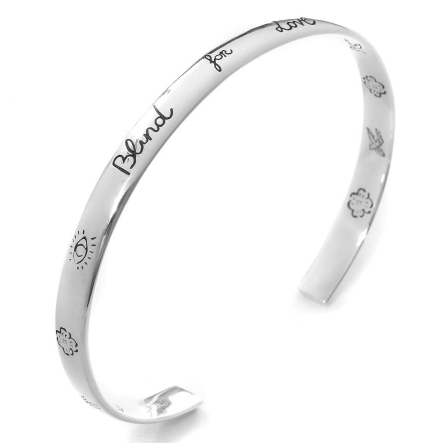 グッチ バングル ブラインドフォーラブ アイ ハート バード フラワー シルバー GUCCI（グッチ） バングル アクセサリー レディース ブラインドフォー