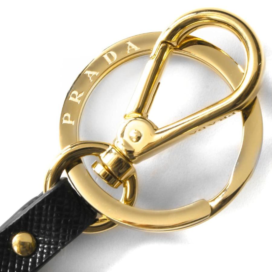 捧呈 プラダ キーリング キーホルダー レディース 三角ロゴプレート