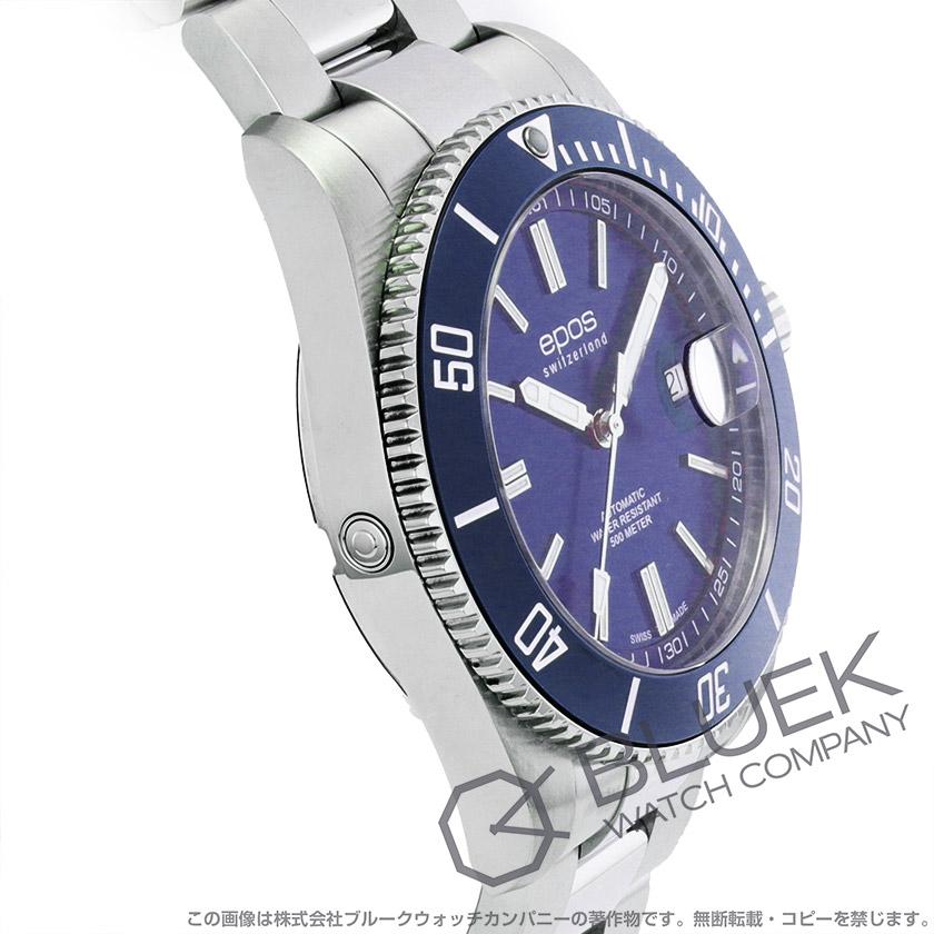 新品エポススポーティブダイバーズ腕時計500M防水3504BL