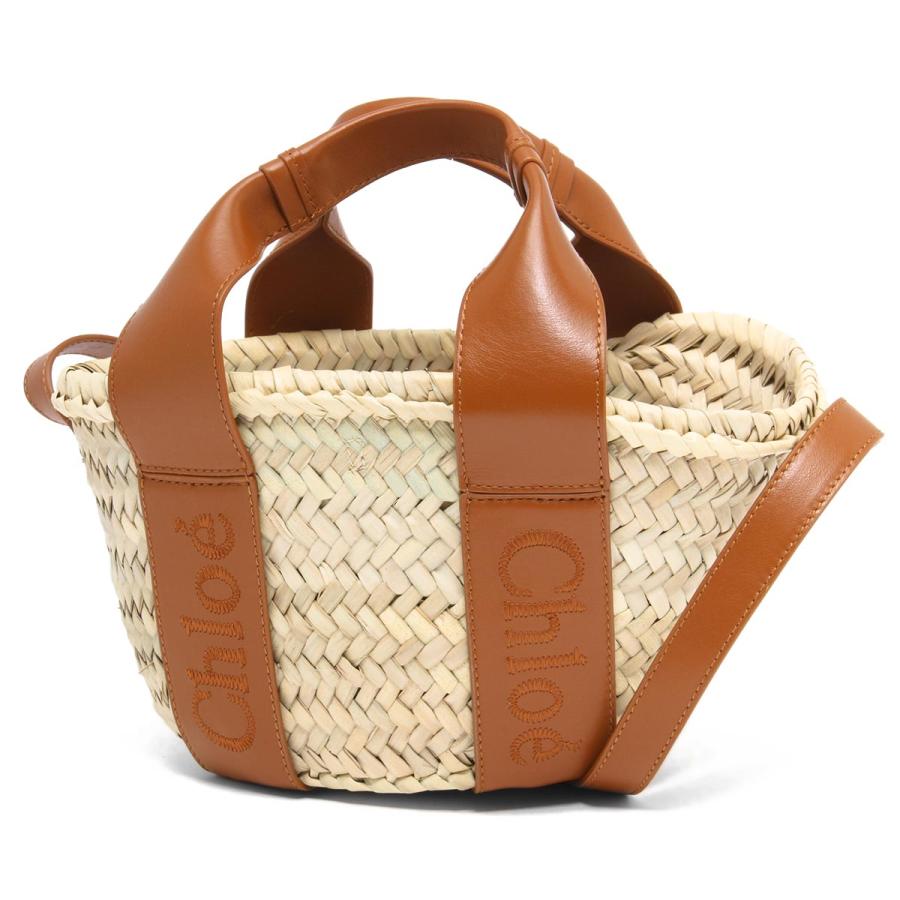 Chloé かごバッグ ナチュラル×ブラウン