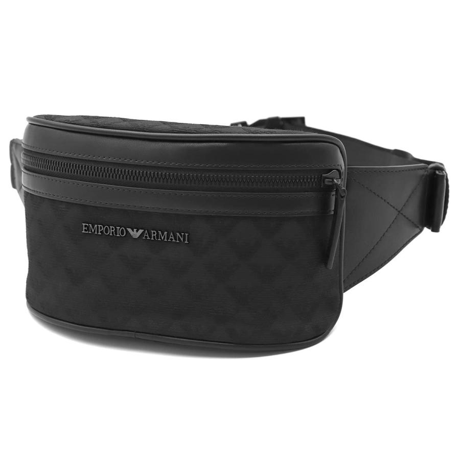 【新品】EMPORIO ARMANI ボディバッグ イーグルロゴ　ブラック EMPORIO ARMANI エンポリオアルマーニ ボディバッグ/ベルト