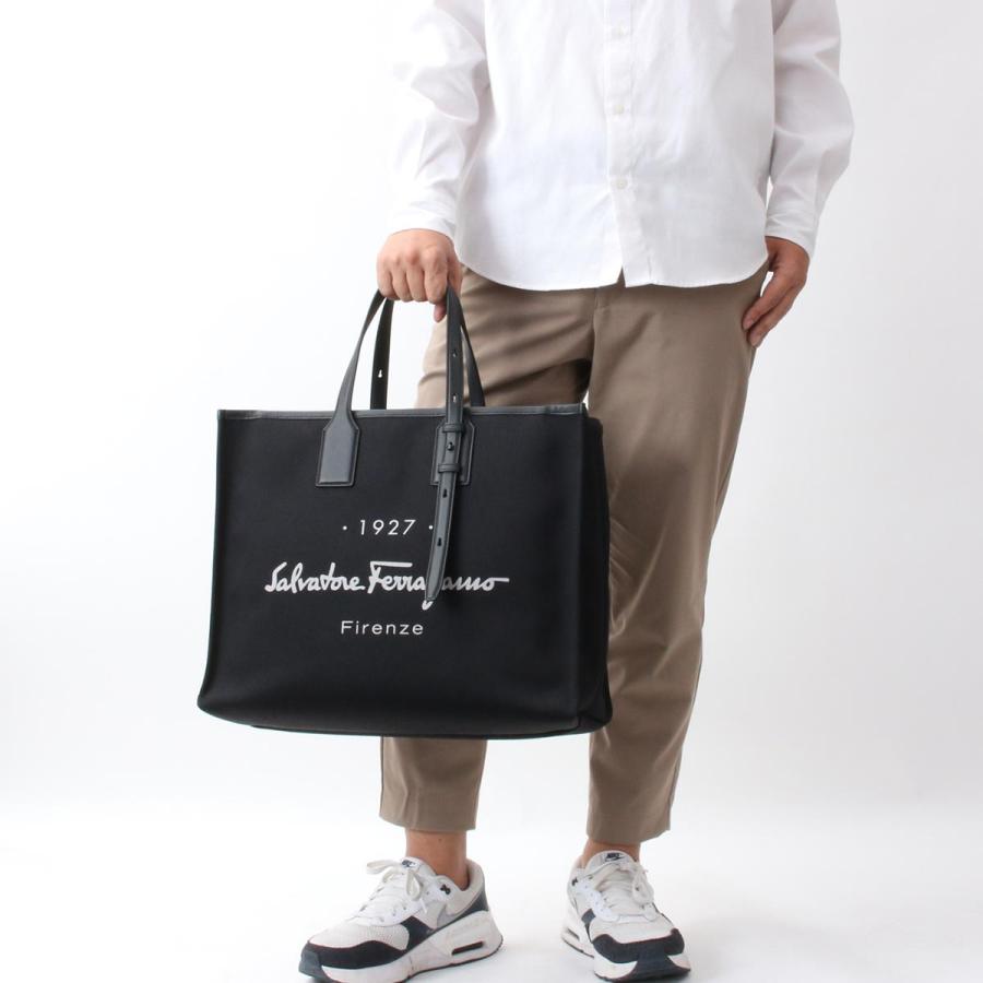 希少　フェラガモ ロゴトートバッグ メンズ ブラック フェラガモ Ferragamo バッグ トートバッグ 241435 769591 メンズ
